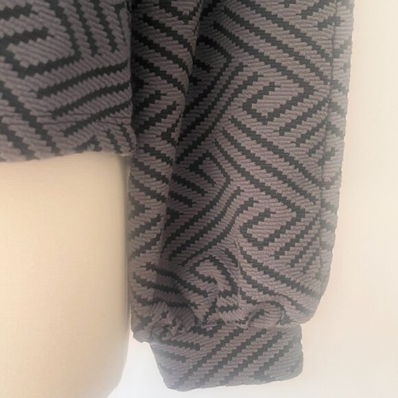 ANTHROPOLOGIE Westerly Geometric Pullover, Grey Motif, XS - Picture 8 of 12